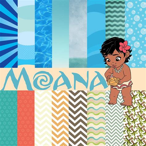 Kits Itens Moana Personagem Papel Digital Elementos R