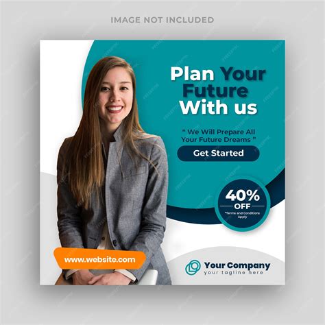 Premium PSD | Plan your future social media post social media banner
