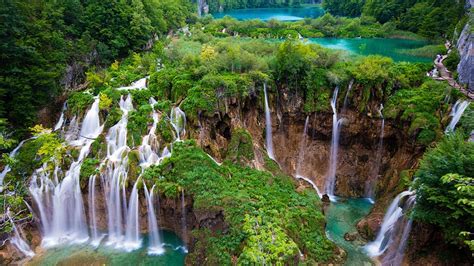 Plitvice Lakes 4K Croatia National Park Summer Waterfall Europe