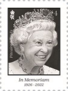 Stamp Queen Elizabeth II Memorial Tribute Pitcairn Islands Queen