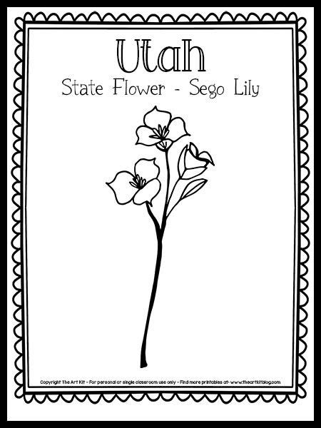 Utah State Flower Coloring Page (Sego Lily) {FREE Printable!} in 2022 | Flower coloring pages ...