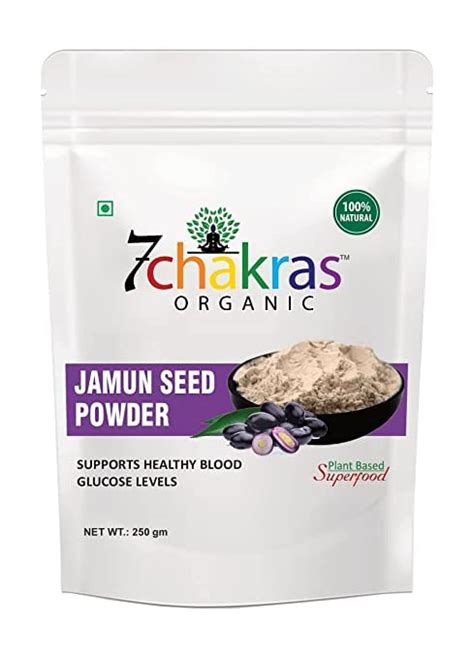 Buy 7 Chakras Organic Jamun Seeds Powder For Healthy Blood Sugar Levels