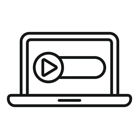 Laptop news icon outline vector. Camera press 14988787 Vector Art at