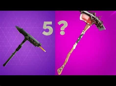 Top Rarest Pick Axes In Fortnite Youtube