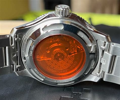 Zegarek szwajcarski Christopher Ward C60 Orange Sapphire wyjątkowy