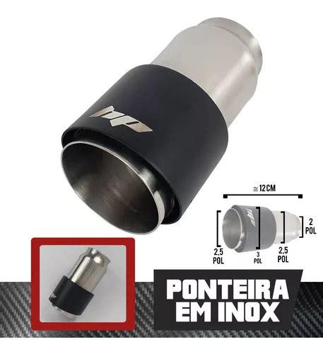 Ponteira Abafador Universal Esportivo Inox 2 5 Polegadas