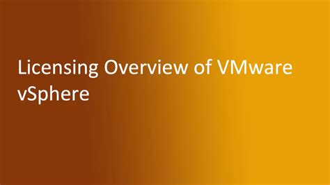 A Quick Look At Vmware Vsphere Editions And Licensing