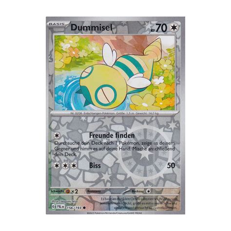 Dummisel 156 193 REVERSE HOLO Entwicklungen In Paldea Pokemon Karte Kaufen