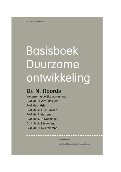 Kennismaken Met Duurzame Ontwikkeling Noordhoff Uitgevers Bv