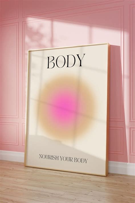 Body Aura Poster Printable Aura Energy Spiritual Gradient Print Y2k