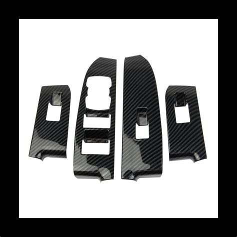 Car Door Window Lift Switch Panel Cover Trim For Ford Maverick 2022 Accessories Abs Carbon