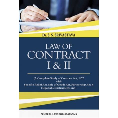 Central Law Publication S Law Of Contract I Ii For Law Students By Dr