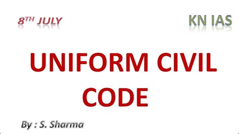 Uniform Civil Code Ucc Youtube