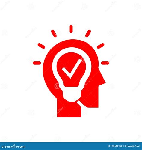 Business Creative Idea Solutions Red Icon Stock Vector Illustration