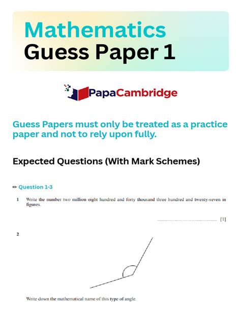 Igcse 0580 Mathematics Paper 1 Pdf