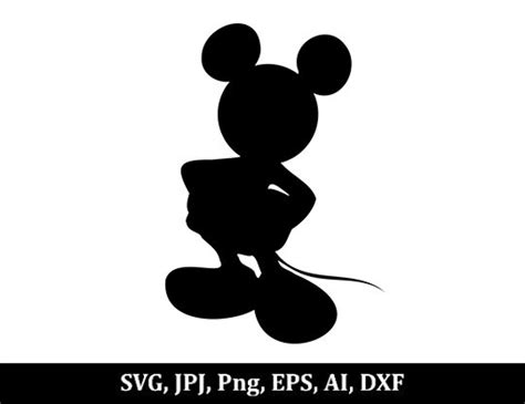 Mickey Mouse Silhouette Svg Classic Mickey Svgpngepsdxfai