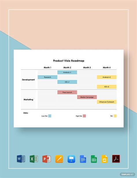 Product Visio Roadmap Template in Pages, Apple Keynote, PDF, PowerPoint ...