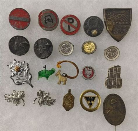 Ww German Tinnies Whw Winterhilfswerk Donation Mixed Tinnie Pin Lot Of