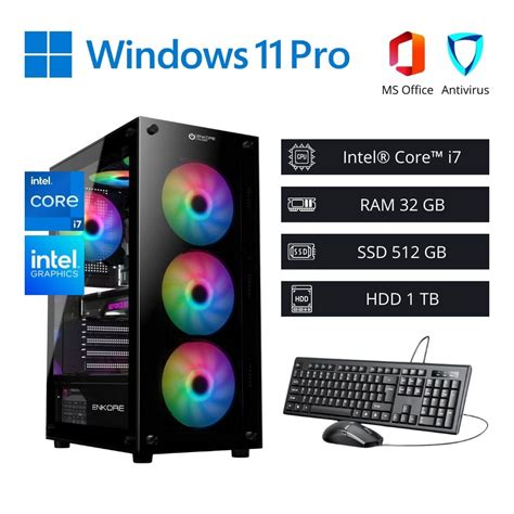 computadora pc intel core   ghz gb ram gb ssd tb hdd