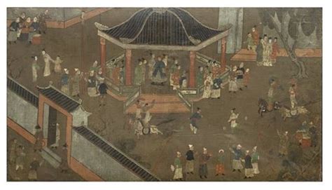 Chinese School Th Century Dipinto Scena Imperiale Di Pittore