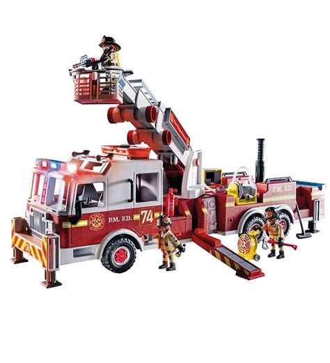 Playmobil City Action Fire Truck Us Tower Ladder