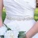 Full Length Crystal Rhinestone Bridal Belt Silver Bridal Belt With