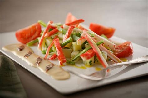 Ensalada De Kani Kama Con Papas Chauchas Con Mayonesa