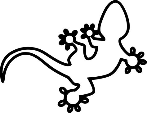 Gecko Clipart Svg Reptiles En Blanco Y Negro Png Download Full Size Clipart 995380