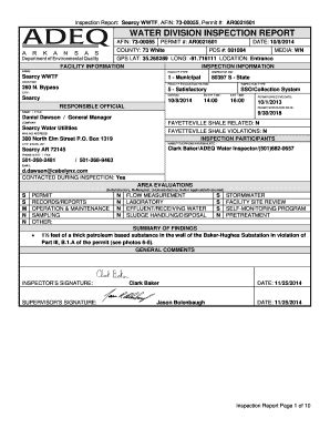 Fillable Online Searcy Sso Collection System Inspection