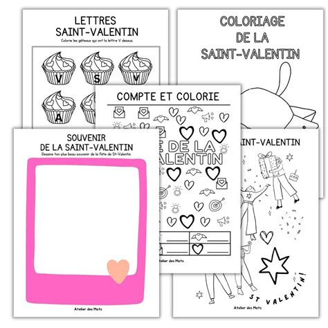 Cahier d activités Saint Valentin