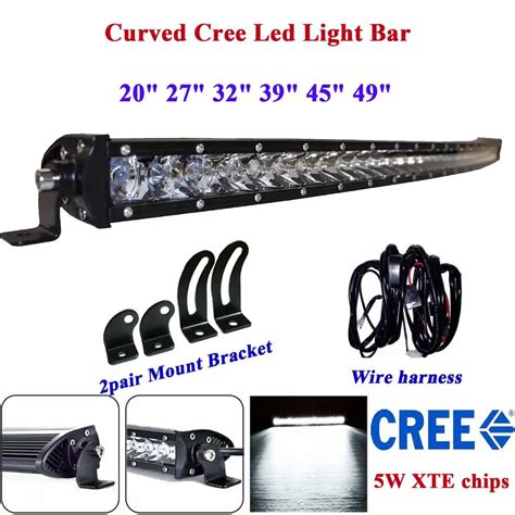 Curved Led Light Bar 180w 150w 210w 120w 90w 240w Spot Flood Combo Led