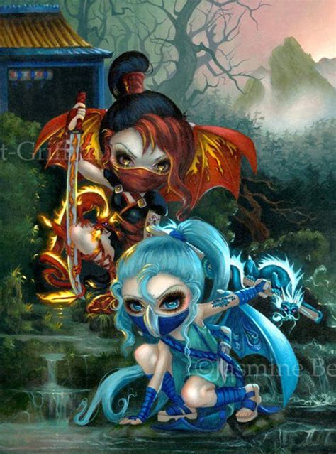 Ninja Dragonlings Fairy Art Print By Jasmine Becket Griffith X Ninja