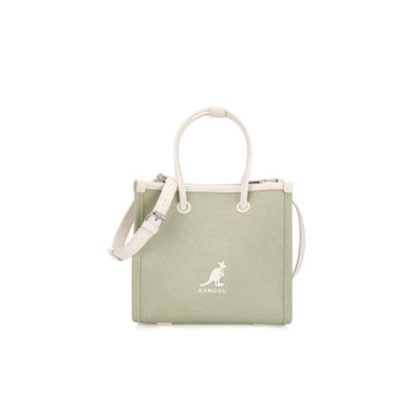 MUSINSA KANGOL Duo Canvas Tote Bag Ⅱ 3913 Khaki