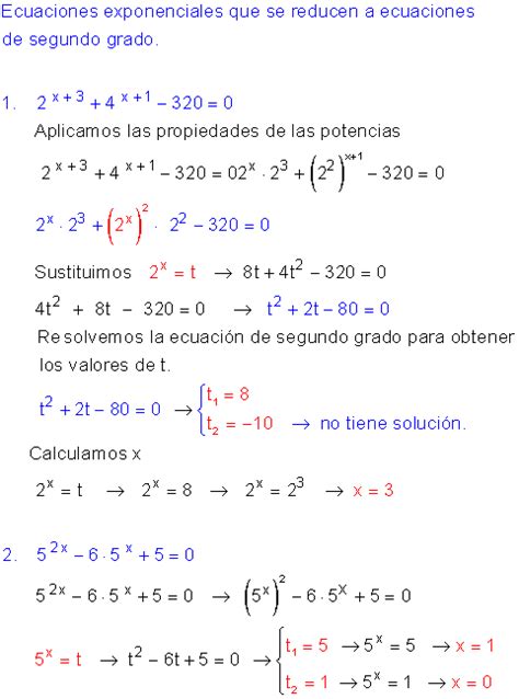 Ecuaciones Exponenciales Y Logar Tmicas Ejercicios Resueltos