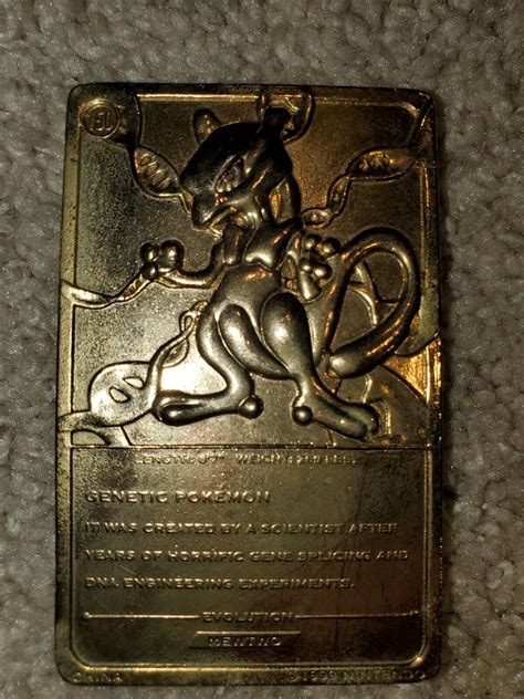 Mavin Pokemon Limited Edition K Gold Plated Trading Card Mewtwo