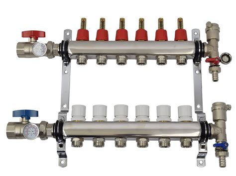 Loop Branch Pex Manifold Stainless Steel Radiant Floor Heating