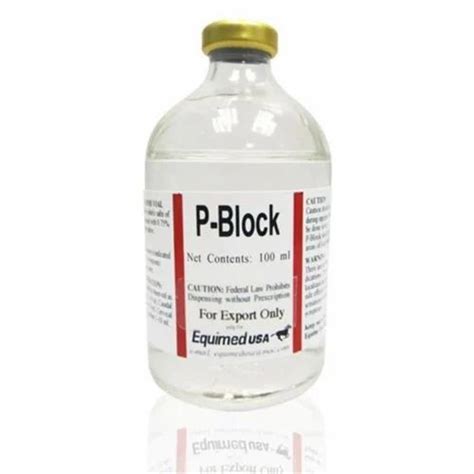 p block ml  bottle veterinary injection  chennai id