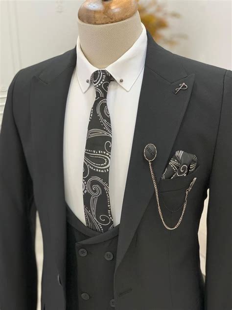 Black Slim Fit Groom Wedding Suit For Men By In 2022