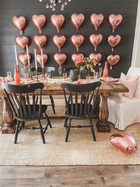 Easy Valentines Day Set Up With Heart Balloons