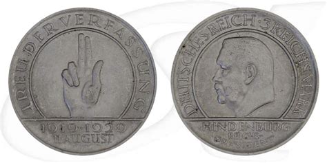 Deutschland Weimarer Republik Weimarer Republik 3 Mark 1929 D Vz