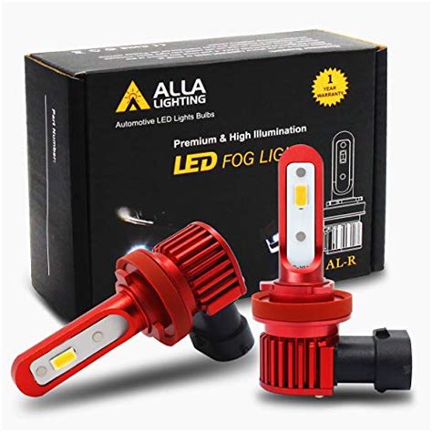 Alla Lighting 5200lm AL R H8 H11 LED Bulbs 12V Fog Lights DRL