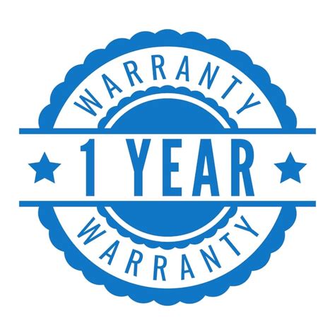 Premium Vector Blue One Year Warranty Isolated Rubber Stamp Sticker