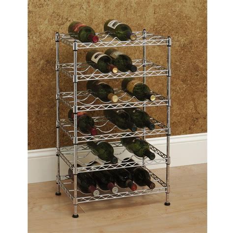 Seville Classics Bottle Ultrazinc Floor Wine Rack She Zb The