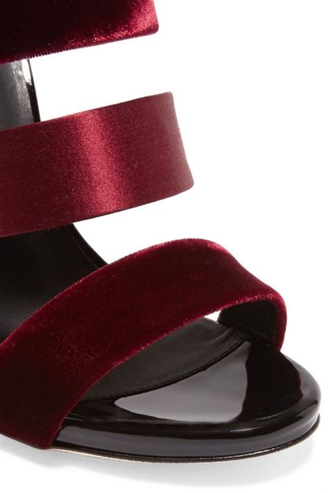 Giuseppe Zanotti Velvet Satin And Patent Leather Slingback Sandals