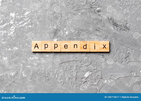 Appendix Word Made From Square Letter Tiles Royalty Free Stock Image