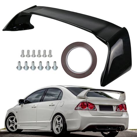 For 06 11 Honda Civic 4DR Sedan Painted Mugen Style RR Trunk Wing