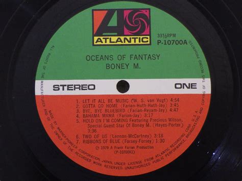 LP レコード Boney M ボニーM OCEANS OF FANTASY オーシャンズ オブ ファンタジー D7122D クラブダンス