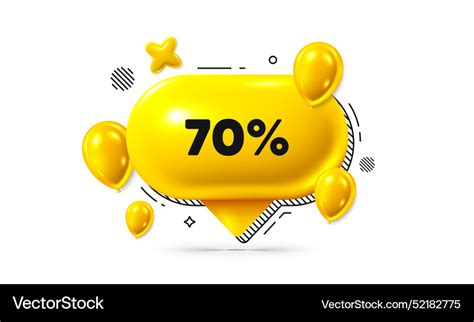 70 Percent Off Sale Discount Offer Price Sign Vector Image