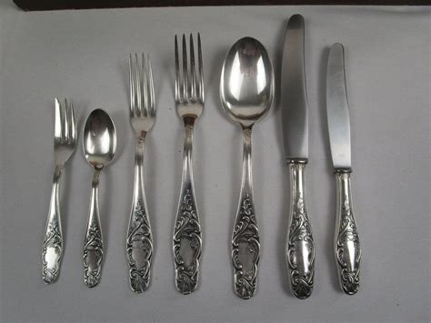 Besteck Jugendstil Versilbertes Speisebesteck Gepunzt Silber 100