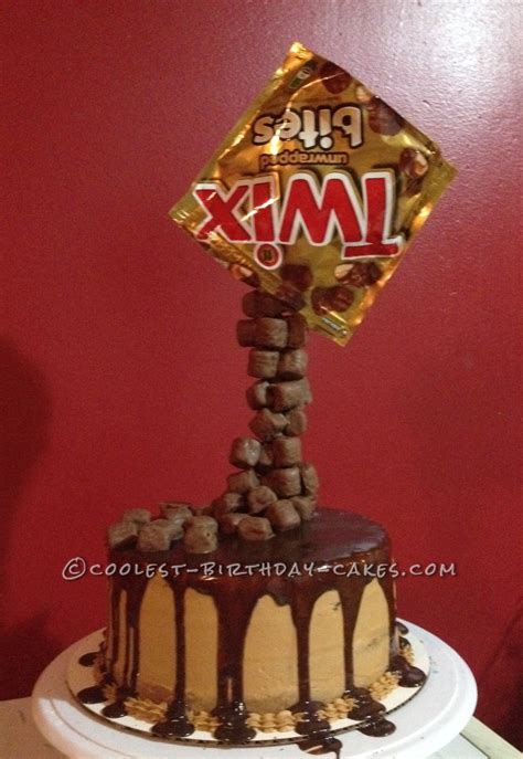 Coolest Homemade Twix Anti Gravity Cake